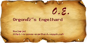 Orgonás Engelhard névjegykártya
